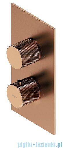 Omnires Contour system prysznicowy podtynkowy termostatyczny miedź szczotkowana SYSCT11CPB