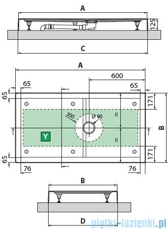 Novellini Olympic Plus brodzik prostokątny 160x80x12,5cm OL1608011-30