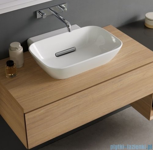 Geberit One CleanDrain Umywalka prostokątna z otworem na baterię 50x42,5cm KeraTect 505.051.00.1