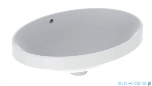 Geberit VariForm Umywalka owalna wpuszczana w blat 55x40cm szkliwiony spód KeraTect 500.717.00.2