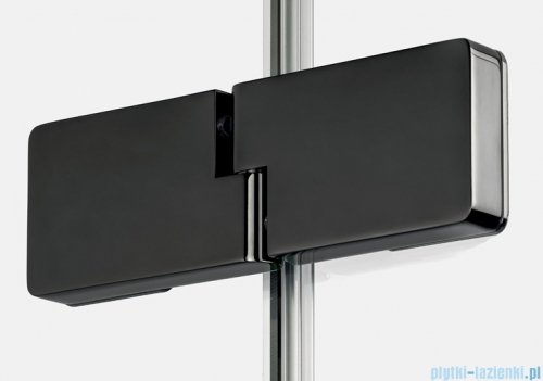 New Trendy Eventa Black Chrome drzwi wnękowe pojedyncze 80x200 cm przejrzyste lewe czarny połysk EXK-6127