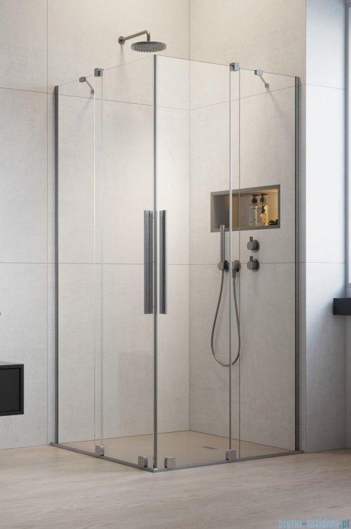 Radaway Furo Brushed Nickel  KDD kabina 90x110cm szczotkowany nikiel 10105090-91-01L/10105110-91-01R