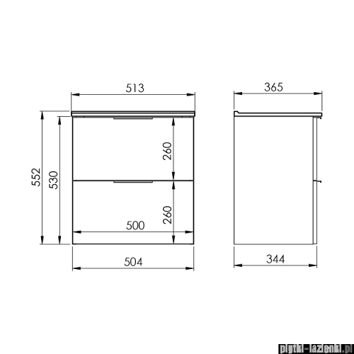 Elita Street Plus Set szafka z umywalką komplet 51x55x36cm Anthracite 166285