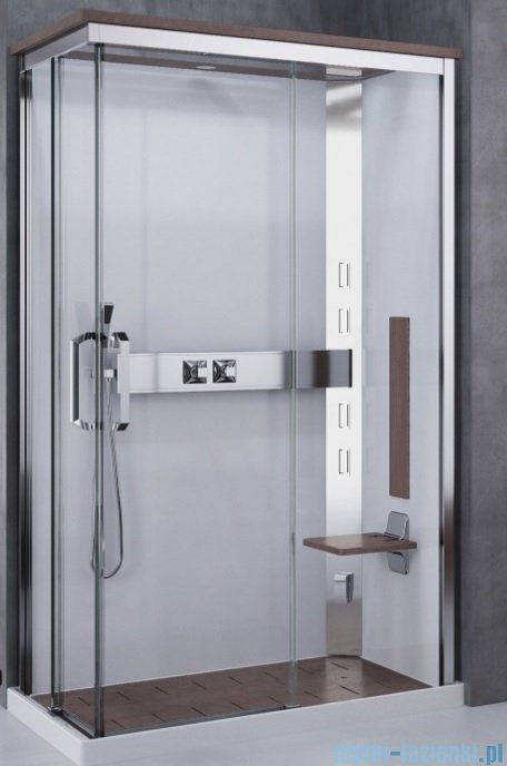 Novellini Nexis kabina prysznicowa z hydromasażem 120x80 prawa grain NEXA129DT5-1KM