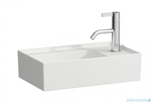 Laufen Kartell umywalka ścienna z ukrytym liniowym odpływem 46x28cm biały mat H8153347571111