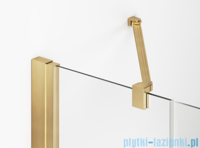 Ronal ANNEA AN13 Drzwi jednoczęściowe ze ścianką stałą w linii 110x200cm lewe złoto szczotkowane AN13G11001307