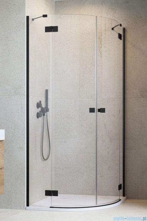 Radaway Essenza Black Pdd kabina 90x100cm szkło przejrzyste 1385001-54-01L/1385003-54-01R