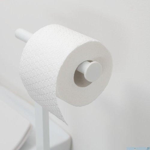 Sealskin Square stojak na papier toaletowy ze szczotką do WC metalowy biały 362373610