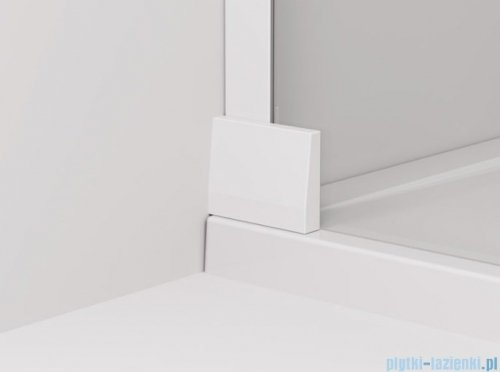SanSwiss Cadura White Line drzwi wahadłowe 75cm jednoczęściowe lewe z polem stałym biały mat CA13G0750907