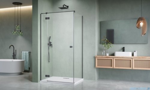 Radaway Essenza 8 Brushed GunMetal Kdj kabina 90x80cm lewa szczotkowany grafit 10480612-01-01L/10470237-92-01L/10113080-01-01