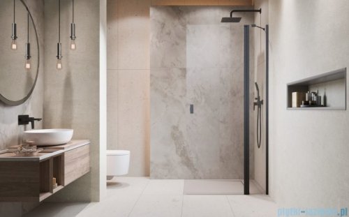 Radaway Nes KDD II Brushed GunMetal kabina walk-in 90cm prawa szczotkowany grafit szkło przejrzyste 10031090-92-01R