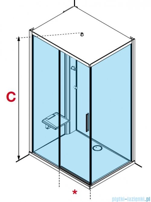 Novellini Glax 1 2.0 kabina standard 120x90 lewa biała G212P290SMFL-1UU