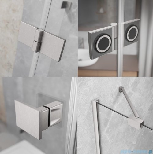 Radaway Essenza 8 Brushed Nickel Kdj kabina 120x75cm prawa szczotkowany nikiel 10480812-01-01R/10470337-91-01R/10113075-01-01