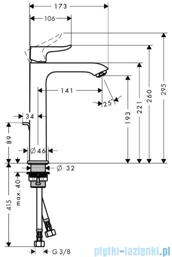 Hansgrohe Metris Jednouchwytowa bateria umywalkowa 200 DN15 do misek umywalkowych 31183000