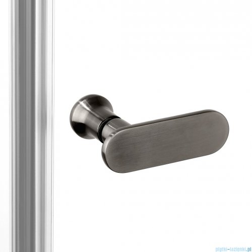New Trendy New Soleo Gunmetal Brushed 160x195 cm drzwi wnękowe wspornik krzyżowy grafit szczotkowany/szkło przejrzyste D-1000A-WP