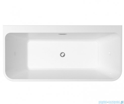 Besco Varya 150x75cm wanna wolnostojąca przyścienna + syfon klik-klak chrom #WAS-150-VR