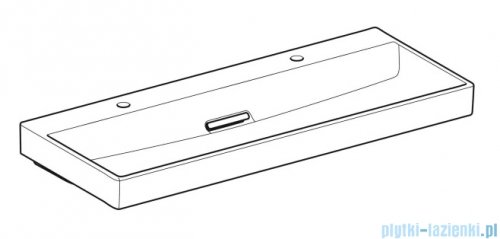 Geberit One CleanDrain Umywalka prostokątna dwa otwory na baterię 120x48cm KeraTect 505.049.00.1
