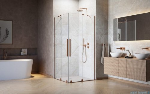 Radaway Furo Brushed Copper KDD kabina 110x100cm szczotkowana miedź 10105110-93-01L/10105100-93-01R