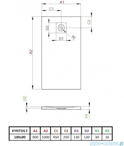 Radaway Kyntos F brodzik prostokątny 110x80cm kaszmirowy HKF11080-84