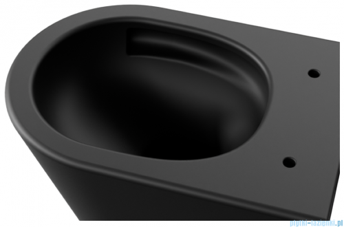 Besco Laax Matt Black miska WC wisząca + deska wolnoopadająca Laax Black czarny matt #ZLA-C-DLC