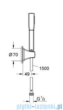 Grohe Grandera™ Stick zestaw punktowy chrom/złoty 27993IG0