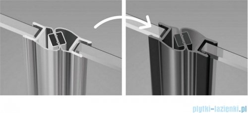 Radaway Nes 8 Black Dwj I Drzwi wnękowe 100cm prawe czarny mat/szkło przejrzyste 10076100-54-01R