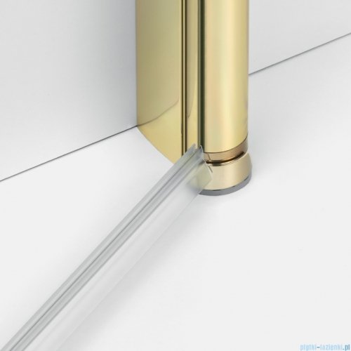 New Trendy New Soleo Light Gold 80x110x195 cm kabina wspornik prosty złoty połysk/szkło przejrzyste K-1837-WP