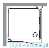Kerasan Kabina kwadratowa prawa, szkło dekoracyjne przejrzyste profile brązowy 100x100 Retro 9149N3