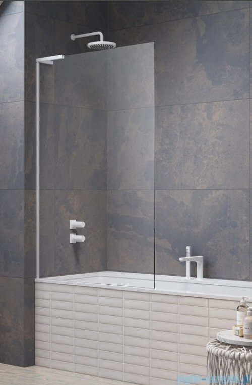 Radaway Modo SL White PNJ II parawan nawannowy 50cm lewy biały mat/przejrzyste 10316050-04-01L