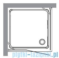 Kerasan Kabina kwadratowa prawa, szkło dekoracyjne przejrzyste profile chrom 100x100 Retro 9149N0