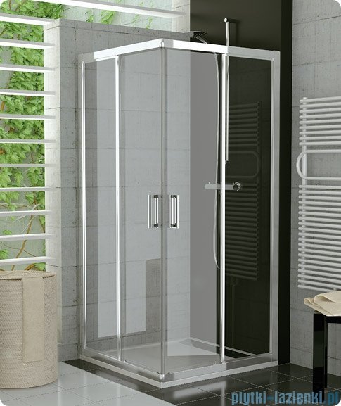 SanSwiss Top-Line TOPAC Wejście narożne 60-90cm profil srebrny Prawe TOPDSM10107