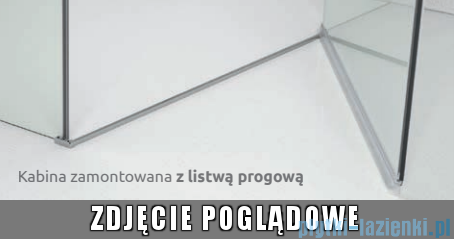 Radaway Nes Brushed Copper DWSB drzwi wnękowe 100cm W2 lewe szczotkowana miedź szkło przejrzyste 10044650-93-01L/10045350-01-01