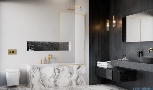 Radaway Modo F SL Gold PNJ II parawan nawannowy 90cm prawy złoty połysk/przejrzyste 10406090-09-01R