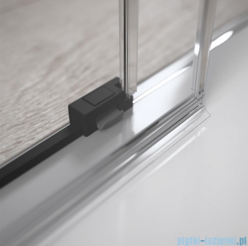 Radaway Idea Black Dwd drzwi wnękowe 160cm czarny mat/szkło przejrzyste 387126-54-01