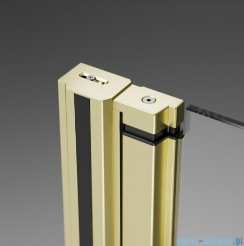 Radaway Nes 6 KDD B Brushed Light Gold kabina walk-in 100cm prawa szczotkowane jasne złoto szkło przejrzyste 10024100-98-01R