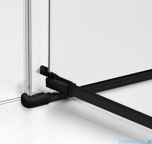 New Trendy Avexa Black drzwi wnękowe 80x200 cm przejrzyste prawa EXK-1547