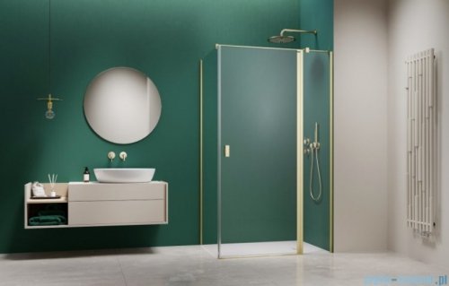 Radaway Nes 6 Kdj II Brushed Light Gold kabina 80x80cm prawa szczotkowane jasne złoto 10032080-98-01R/10039080-01-01