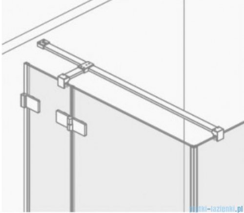 New Trendy New Soleo Gold Brushed 100x100x195 cm kabina wspornik prosty złoto szczotkowane/szkło przejrzyste K-4191-WP