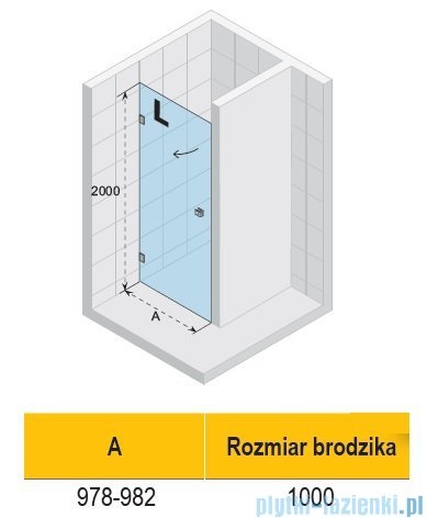 Riho Scandic NXT X101 drzwi prysznicowe chrom prawe 98x200cm G001008120