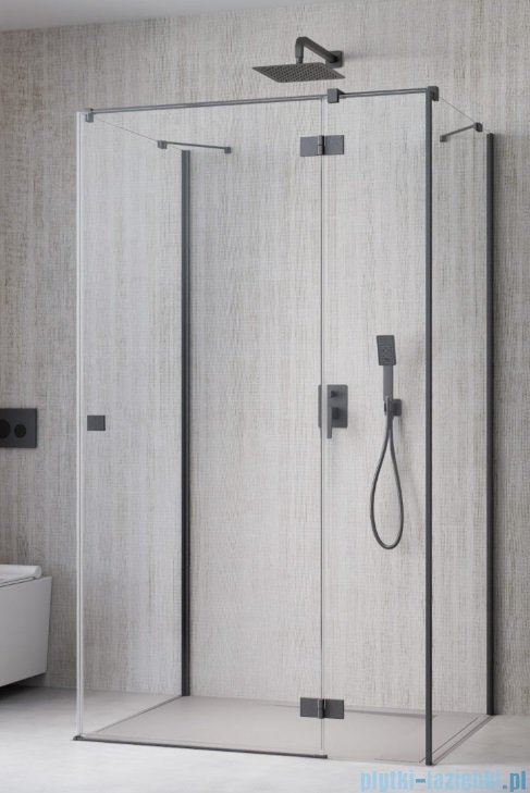 Radaway Essenza Brushed GunMetal Kdj+S kabina 80x90x80cm prawa szczotkowany grafit 1384051-01-01/1385020-92-01R/1384051-01-01