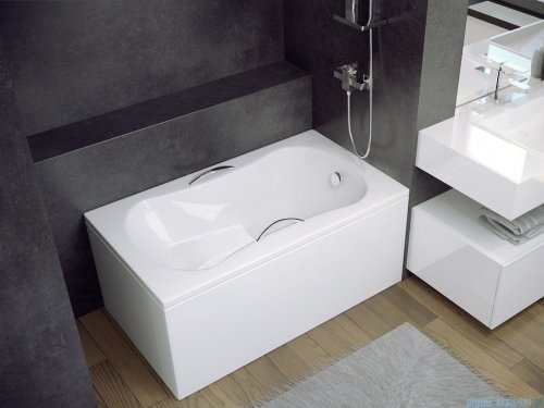 Besco Aria Rehab 120x70cm wanna prostokątna z siedziskiem #WAR-120-PA