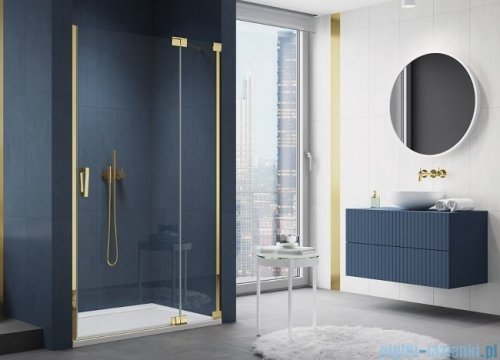 SanSwiss Cadura Gold Line drzwi wahadłowe 110cm jednoczęściowe prawe z polem stałym CA13D1101207
