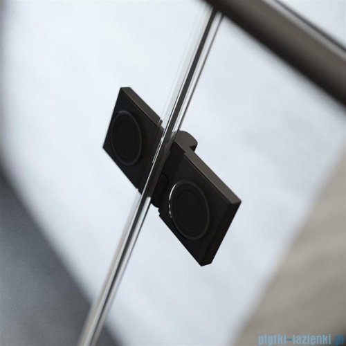 Radaway Nes 8 Black Kdd B kabina 80x90cm czarny mat/szkło przejrzyste 10074080-54-01L/10074090-54-01R