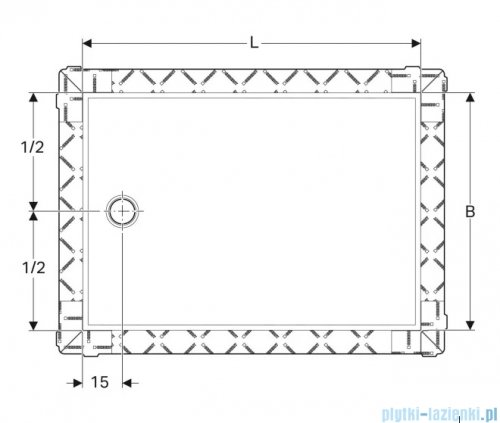 Geberit Panel do prysznica bezbrodzikowego Setaplano 120x100 cm 154.282.11.1
