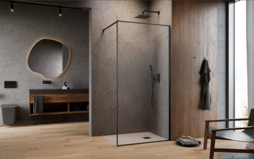 Radaway Modo F II Brushed GunMetal kabina Walk-in 125x2010cm Szczotkowany Grafit szkło przejrzyste 10409125-92-01