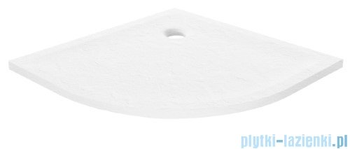 New Trendy Mild Stone Brodzik akrylowy półokrągły 80x80x4,5 cm biały B-0537