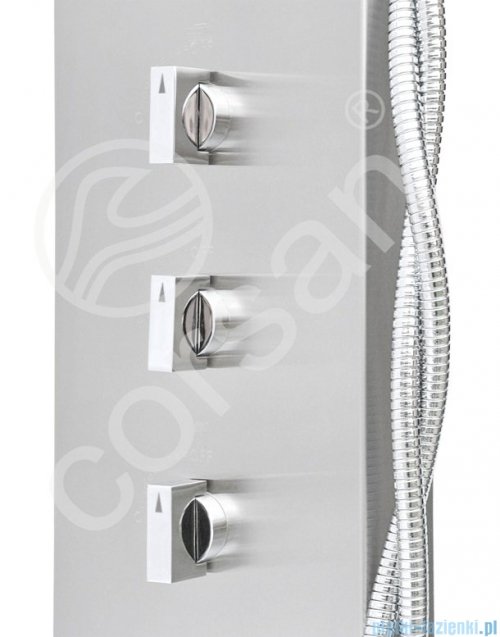 Corsan Neo panel natryskowy z mieszaczem stal szczotkowana S-060M
