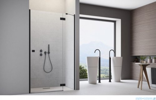 Radaway Essenza 8 Black Dwj drzwi wnękowe 120cm prawe czarny mat/szkło przejrzyste 10480812-01-01R/10460337-54-01R