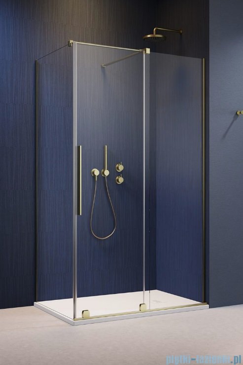 Radaway Furo Kdj Brushed Gold kabina 160x100cm prawa szczotkowane złoto 10104822-99-01R/10110780-01-01/10113100-01-01
