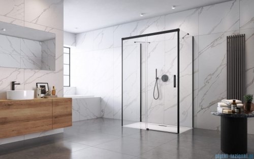 Radaway Idea Black Kdj+s kabina prysznicowa 100x100x100 lewa czarny mat/szkło przejrzyste 10116100-54-01L/387052-54-01R/10117100-01-01